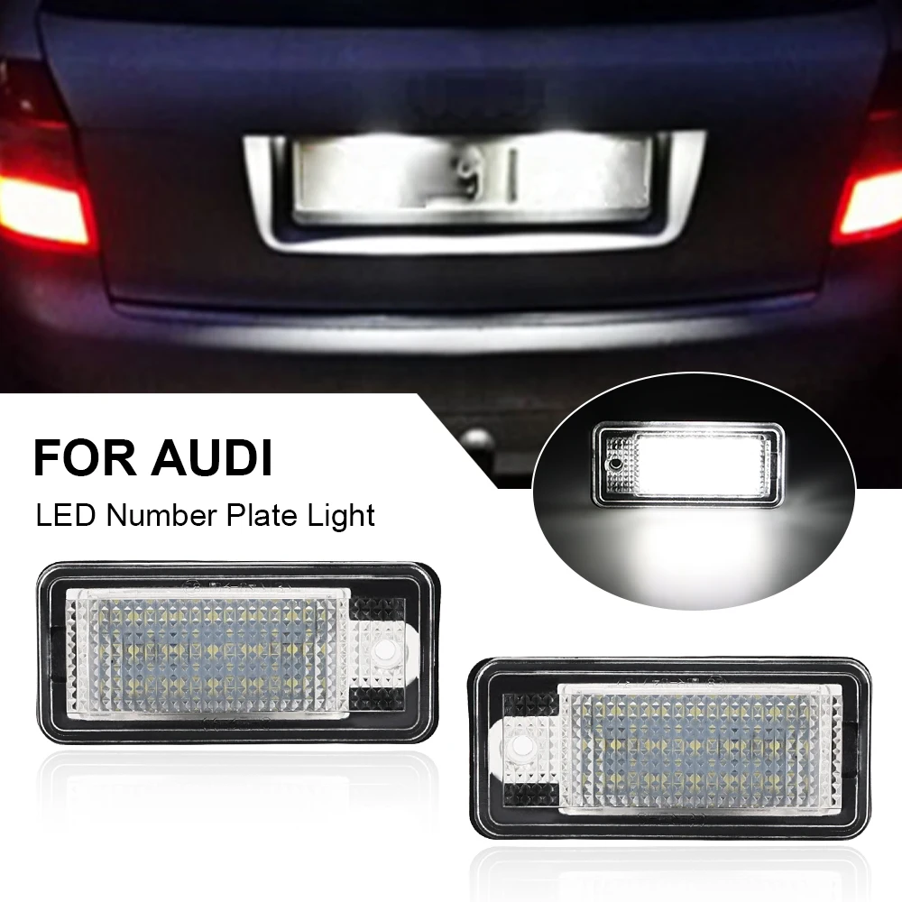 2 шт. освещение номерного знака для Audi A3 A4 S4 RS4 B6 B7 A6 RS6 S6 C6 S5 Q7 A8 S8 Avant Canbus безошибочная лампа номерного знака
2 шт. освещение номерного знака для Audi A3 A4 S4 RS4 B6 B7 A6 RS6 S6 C6 S5 Q7 A8 S8 Avant Canbus безошибочная лампа номерного знака