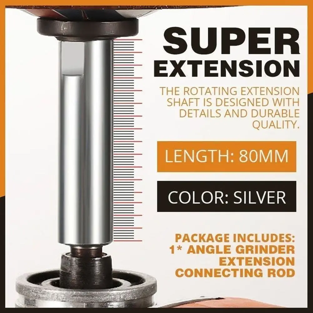 80mm Angle Grinder Extension Connecting Rod M10 Thread Adapter Shaft With Nuts Angle Grinder Extension Connecting Rod Sets
80mm Angle Grinder Extension Connecting Rod M10 Thread Adapter Shaft With Nuts Angle Grinder Extension Connecting Rod Sets