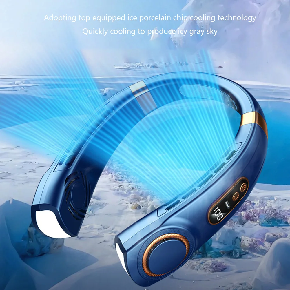 Bladeless Portable Neck Fan Mute USB Electric Fan LED Digital Display 5 Speeds Rechargeable Home School Office Cooler
Bladeless Portable Neck Fan Mute USB Electric Fan LED Digital Display 5 Speeds Rechargeable Home School Office Cooler