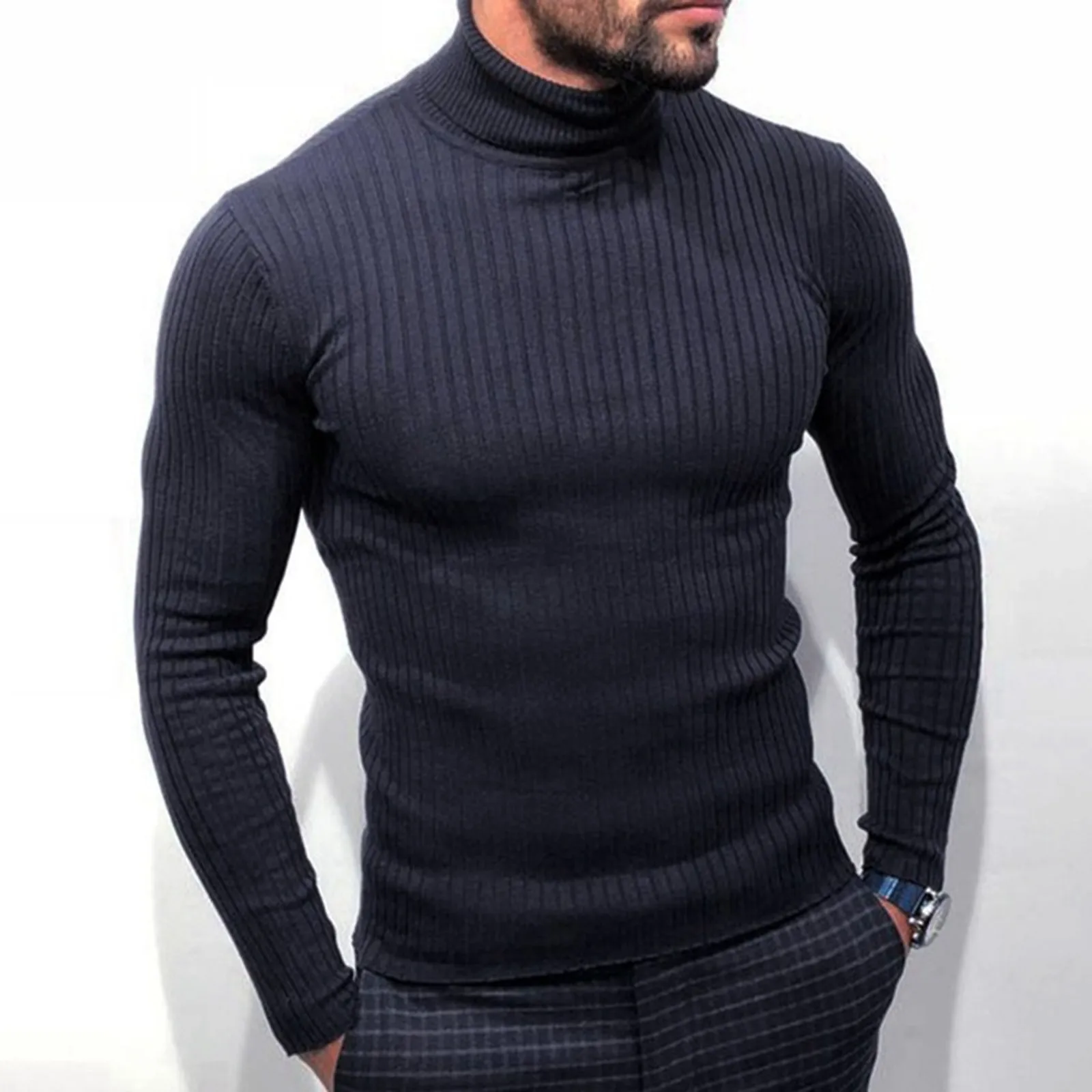 Mens Autumn And Winter Fashion Casual Solid Color Turtleneck Fashion Casual Tight Slim Sweater Coat Sc1 High Gloss Coating 
Mens Autumn And Winter Fashion Casual Solid Color Turtleneck Fashion Casual Tight Slim Sweater Coat Sc1 High Gloss Coating