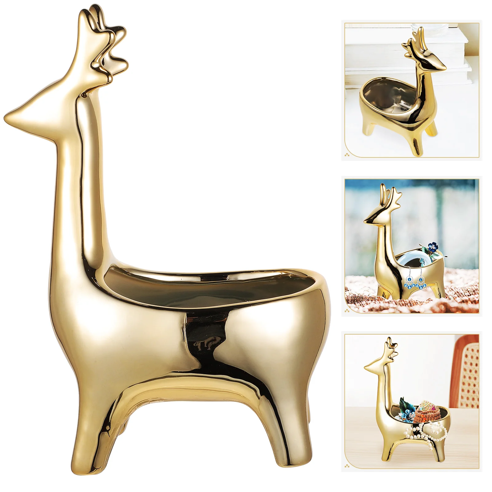 Jewelry Holder Deer Shaped Ring Holder Jewelry Organizer Lipstick Storage Container
Jewelry Holder Deer Shaped Ring Holder Jewelry Organizer Lipstick Storage Container