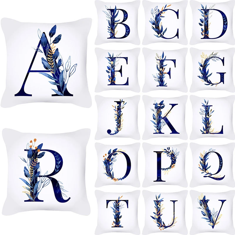 Floral Alphabet Cushion Cover 45x45 Blue Flowers Decorative Sofa Cushions Throw Pillows Cover Home Decor Pillow Cases nordic
Floral Alphabet Cushion Cover 45x45 Blue Flowers Decorative Sofa Cushions Throw Pillows Cover Home Decor Pillow Cases nordic