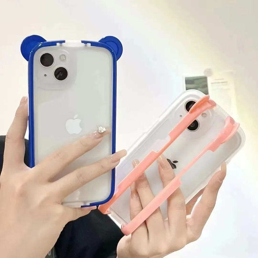 Bear Folding Bracket Case For iPhone 11 13 12 Pro XR XS Max X Silicone Cover Cute Transparent Shockproof Holder 2 in 1 Bumper
Bear Folding Bracket Case For iPhone 11 13 12 Pro XR XS Max X Silicone Cover Cute Transparent Shockproof Holder 2 in 1 Bumper