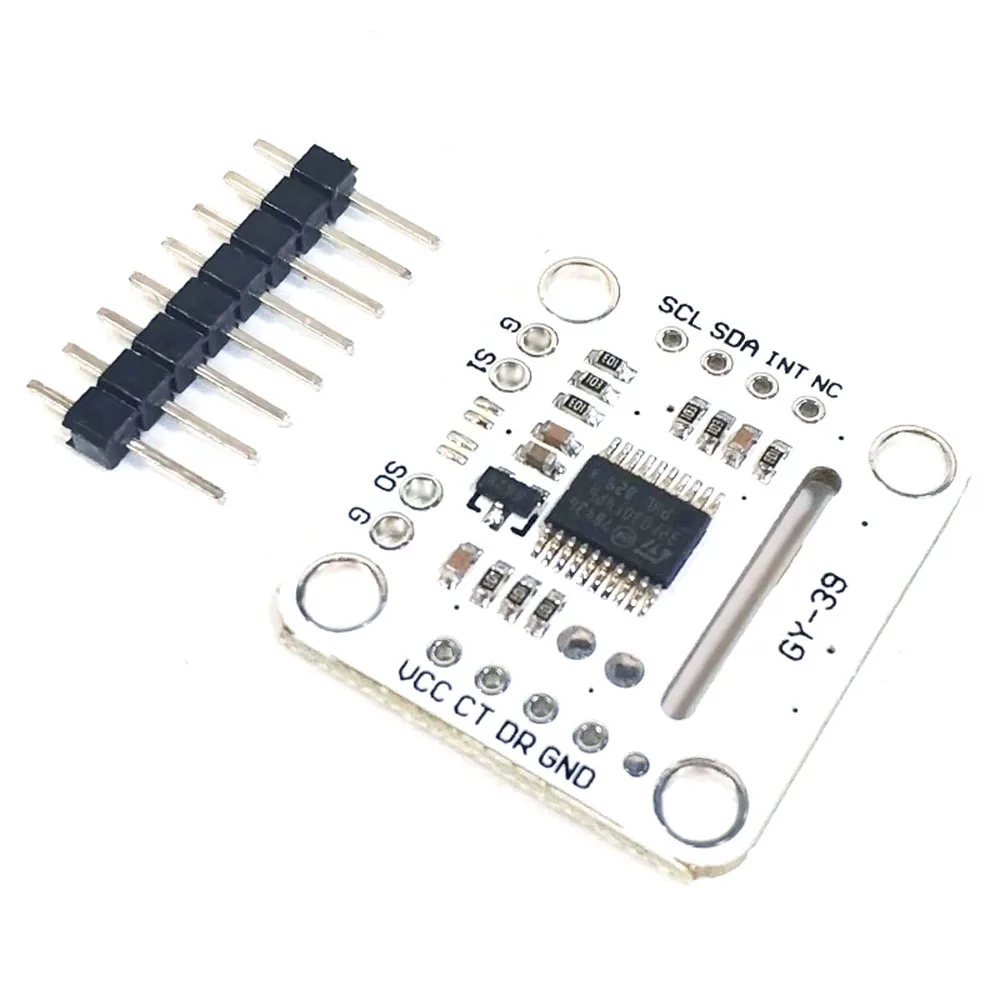 GY-39 MAX44009 BME280 Pressure Sensor Temperature Humidity Atmospheric Light Intensity Environmental Sensor Module
GY-39 MAX44009 BME280 Pressure Sensor Temperature Humidity Atmospheric Light Intensity Environmental Sensor Module