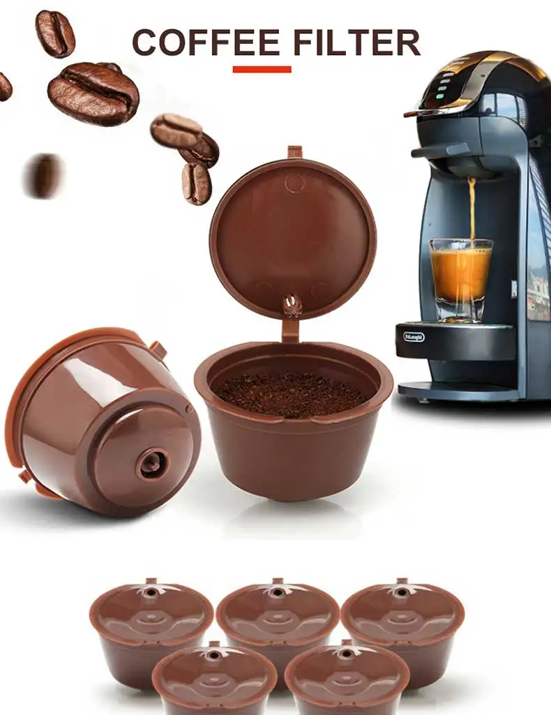 

1 шт. многоразовые кофейные капсулы, фильтрующая чашка, совместимая с кофейными капсулами Dolce Gusto многоразового пользования, кухонные капсул...