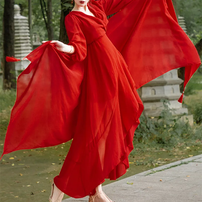 2022 Spring And Autumn High-end Temperament Red Retro V-neck Long-sleeved Dress Slim Red Party Dress Female Evening Dress
2022 Spring And Autumn High-end Temperament Red Retro V-neck Long-sleeved Dress Slim Red Party Dress Female Evening Dress