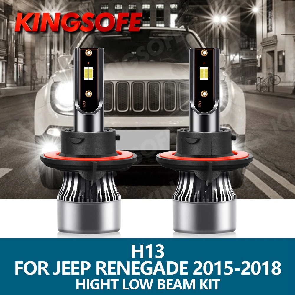 2Pcs LED Headlight H13 9008 Car Light 16000LM 80W 6000K White CSP Chips Hight Low Beam Bulbs Kit For Jeep Renegade 2015-2018
2Pcs LED Headlight H13 9008 Car Light 16000LM 80W 6000K White CSP Chips Hight Low Beam Bulbs Kit For Jeep Renegade 2015-2018