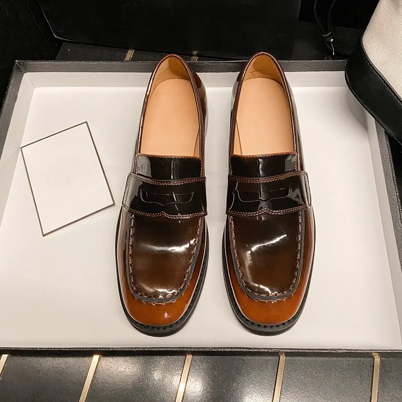 Spring Autumn Shoes Wpoman Slip On Basic Style Daily Loafers Patent Leather Retro Platform Loafers Round Toe Women Simple Shoes
Spring Autumn Shoes Wpoman Slip On Basic Style Daily Loafers Patent Leather Retro Platform Loafers Round Toe Women Simple Shoes