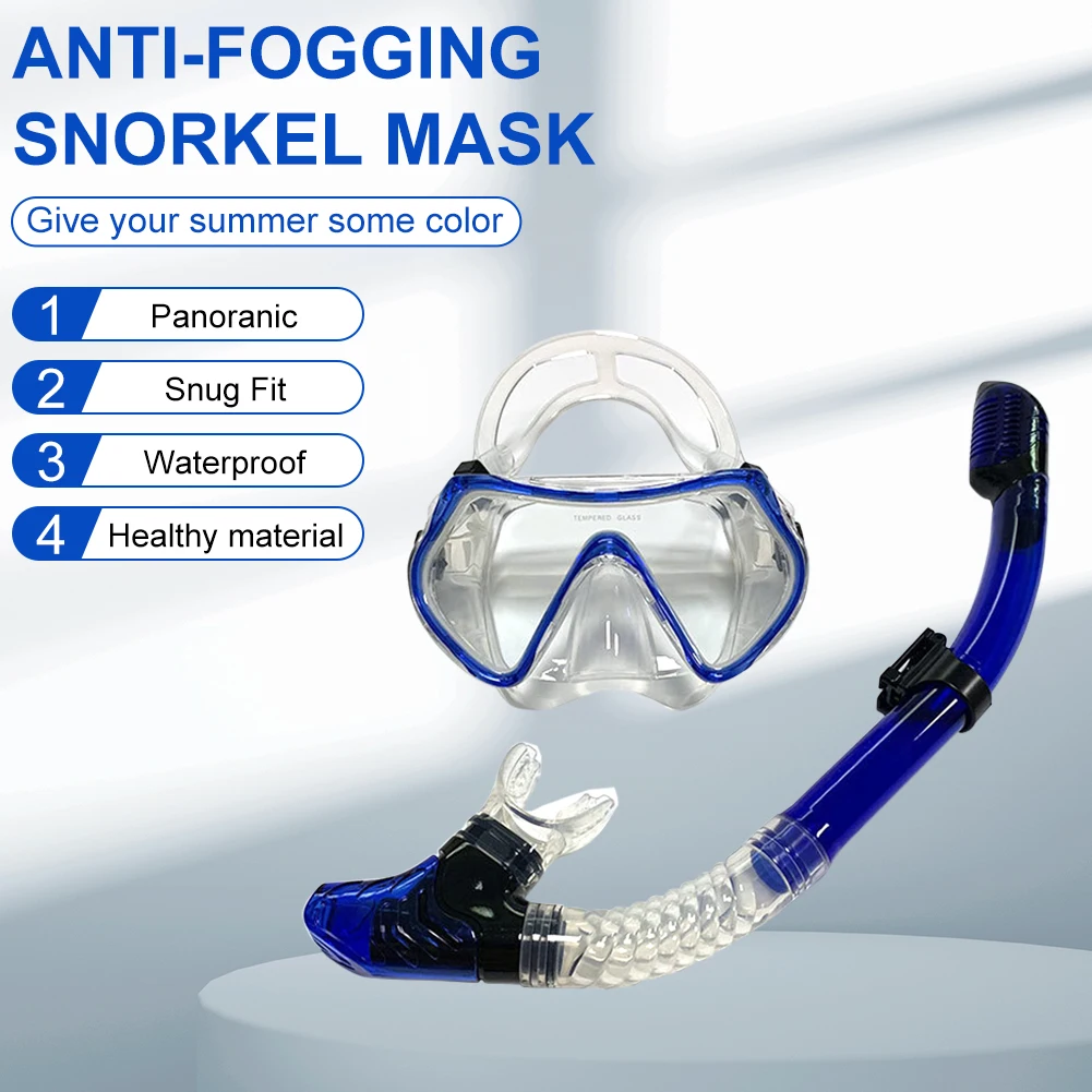 Scuba Diving Mask And Snorkels Anti-Fog Tempered Glasses Diving Goggles Breath Tube Set Underwater Swimming Snorkeling Supplies
Scuba Diving Mask And Snorkels Anti-Fog Tempered Glasses Diving Goggles Breath Tube Set Underwater Swimming Snorkeling Supplies