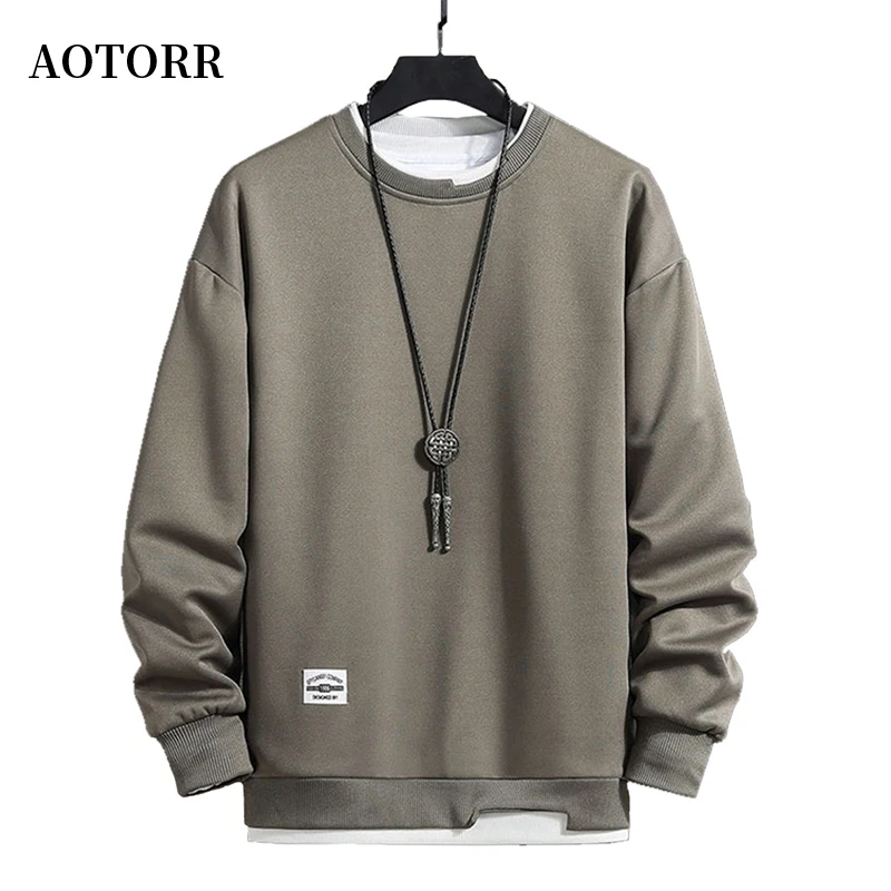 Men New Casual Sweatshirts Hoodie Mens O-Neck Fake Two Pieces Harajuku Streetwear Fashion Spring Autumn Male Solid Pullover Tops
Men New Casual Sweatshirts Hoodie Mens O-Neck Fake Two Pieces Harajuku Streetwear Fashion Spring Autumn Male Solid Pullover Tops