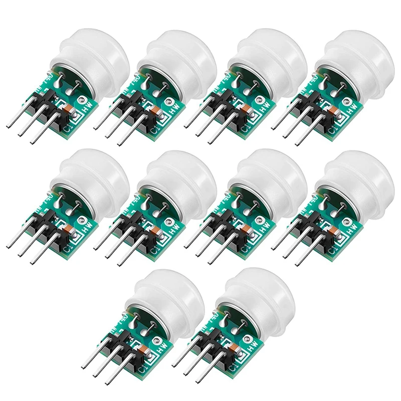 10Pcs AM312 Mini Human Sensor Module IR Pyroelectric Infrared PIR Motion Sensor Detector Modules DC 2.7V to 12V
10Pcs AM312 Mini Human Sensor Module IR Pyroelectric Infrared PIR Motion Sensor Detector Modules DC 2.7V to 12V