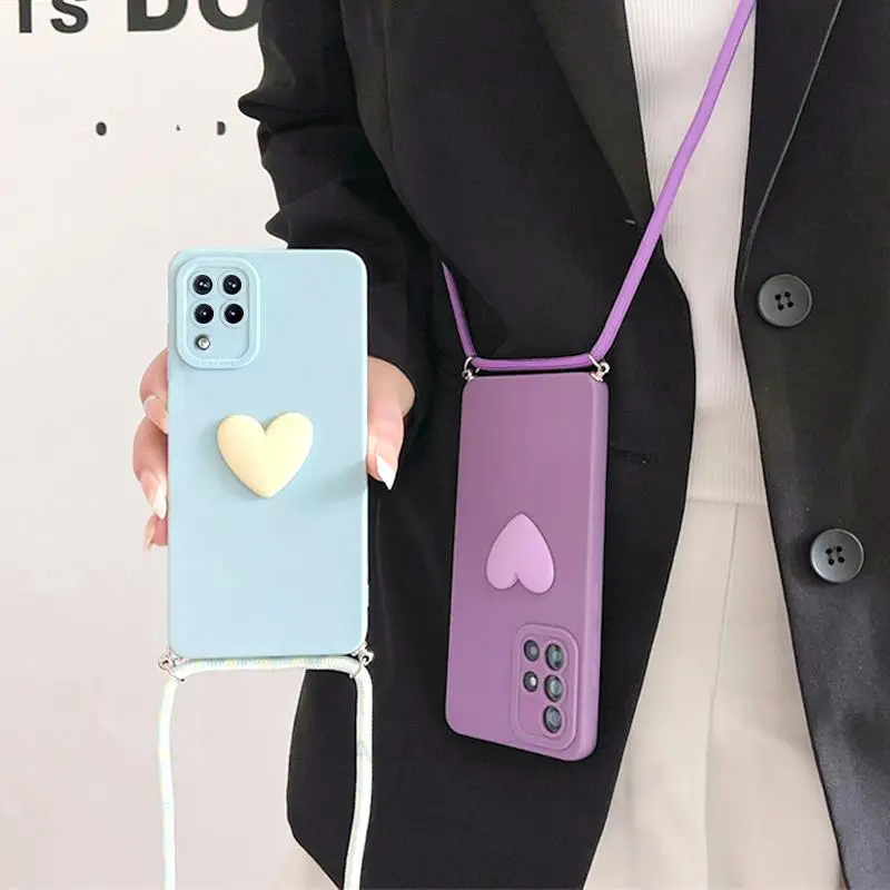 A 12 22 51 71 Crossbody Lanyard Love Heart Case For Samsung Galaxy A12 A22 4g 5g A51 A71 A31 M32 M33 M53 M23 Cord Silicone Cover
A 12 22 51 71 Crossbody Lanyard Love Heart Case For Samsung Galaxy A12 A22 4g 5g A51 A71 A31 M32 M33 M53 M23 Cord Silicone Cover