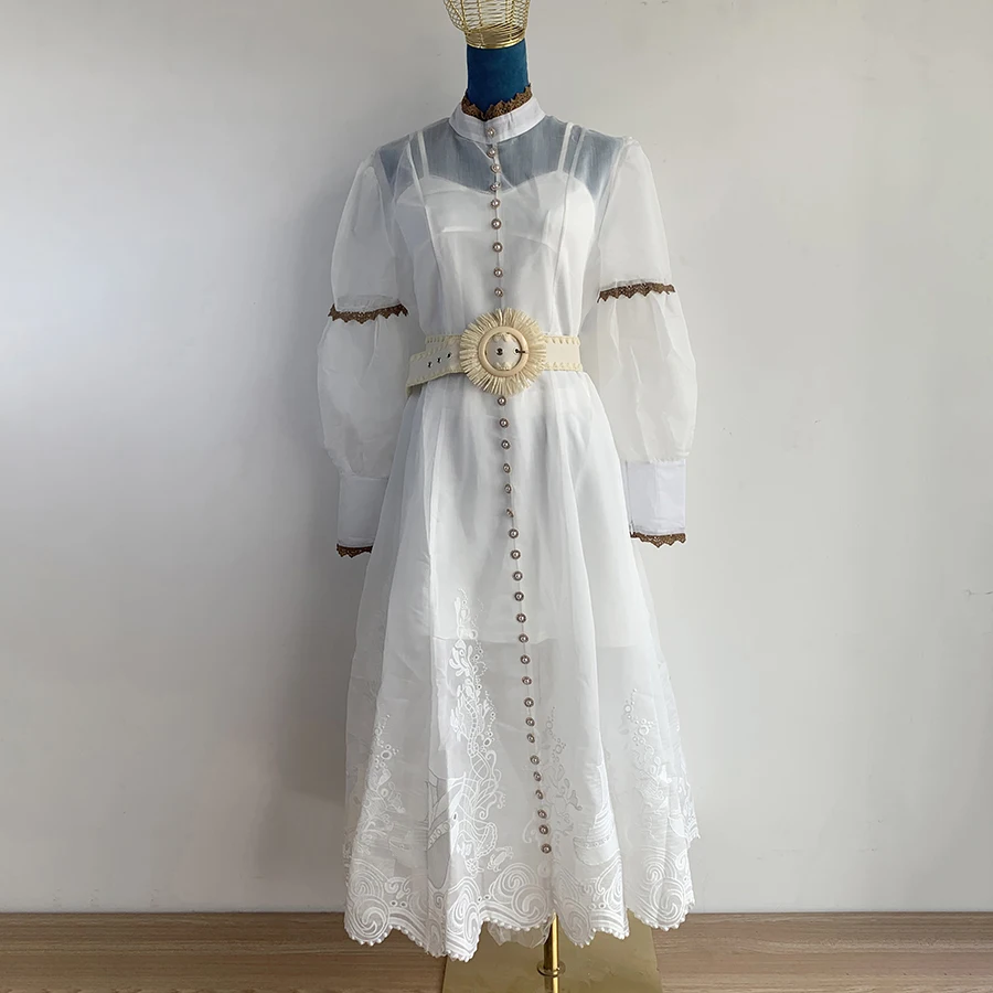 Lantern Sleeve Dress White 2022 Female Elegant Lace Fabric Dresses for Women Party Casual Long Dress Vintage Sundress Hollow
Lantern Sleeve Dress White 2022 Female Elegant Lace Fabric Dresses for Women Party Casual Long Dress Vintage Sundress Hollow