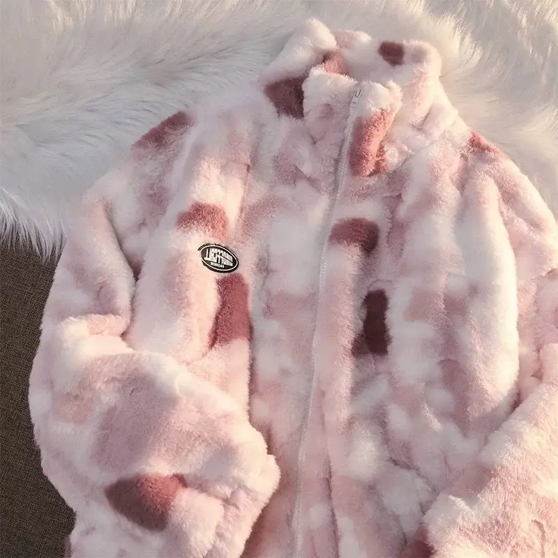 Женская плюшевая куртка Tiedye, утепленная кашемировая куртка в стиле хип-хоп для осени
Женская плюшевая куртка Tiedye, утепленная кашемировая куртка в стиле хип-хоп для осени