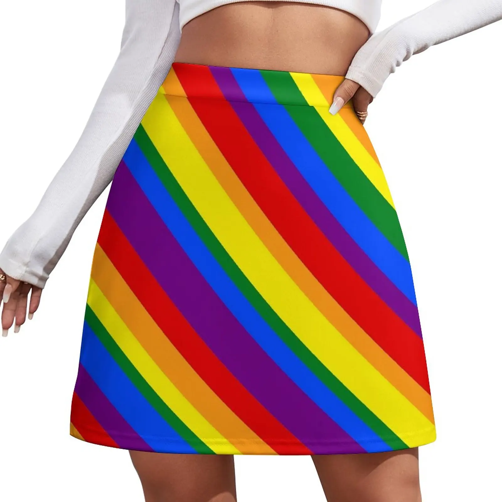 Rainbow Striped Skirt Colorful Lines Print Korean Fashion Casual Skirts Woman Vintage Mini Skirt Skort Clothes Birthday Present
Rainbow Striped Skirt Colorful Lines Print Korean Fashion Casual Skirts Woman Vintage Mini Skirt Skort Clothes Birthday Present