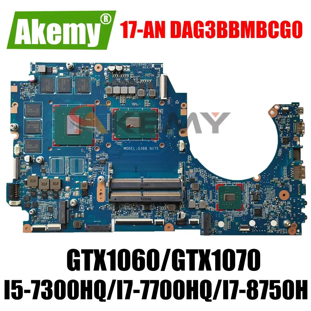 G3BB DAG3BBMBCG0 Motherboard For HP 17-AN Laptop motherboard mainboard I5-7300HQ I7-7700HQ I7-8750H CPU GTX1060 GTX1070 GPU
G3BB DAG3BBMBCG0 Motherboard For HP 17-AN Laptop motherboard mainboard I5-7300HQ I7-7700HQ I7-8750H CPU GTX1060 GTX1070 GPU