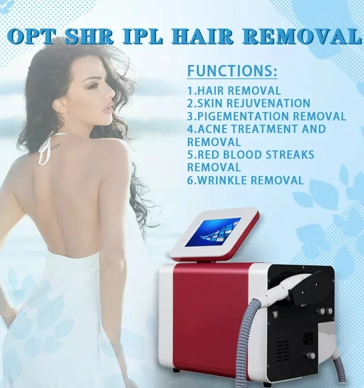 

Painless IPL OPT SHR Elight Laser Machine Hair Removal Whitening Skin Rejuvenation Acne Treatment Reckles Melanin Telangiectasia