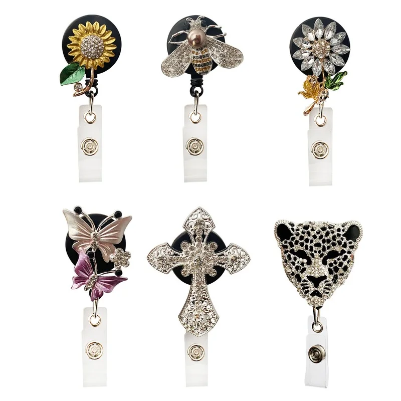 360° Rotatable Bee Sunflower Butterfly Design Back Clip ID Name Badge Reel for Nurse Staff Work Pass Card Tag Badge Holder Clip 
360° Rotatable Bee Sunflower Butterfly Design Back Clip ID Name Badge Reel for Nurse Staff Work Pass Card Tag Badge Holder Clip