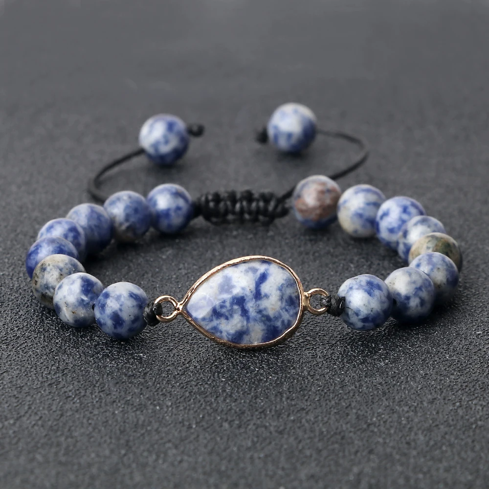 High Quality 8MM Blue Stone Braided Bracelets Square Drop Type Pendant Bangles Adjustable Chain Jewelry Gift for Women Men Lover
High Quality 8MM Blue Stone Braided Bracelets Square Drop Type Pendant Bangles Adjustable Chain Jewelry Gift for Women Men Lover