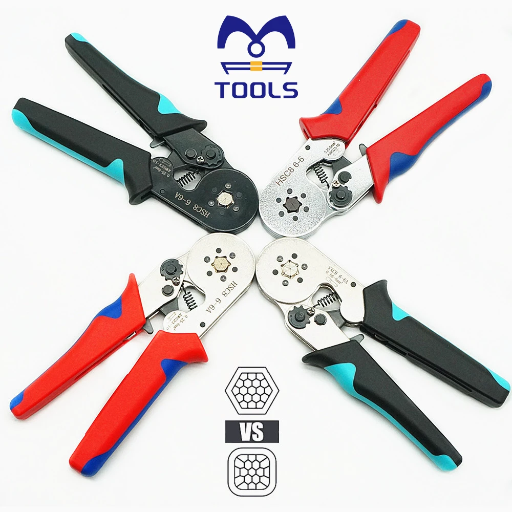 Hand Tools Set Hexagonal Tubular Terminal Crimper 6-6 0.25-6mm 23-10AWG Electrical Crimping Pliers with Tubular Terminal Tools
Hand Tools Set Hexagonal Tubular Terminal Crimper 6-6 0.25-6mm 23-10AWG Electrical Crimping Pliers with Tubular Terminal Tools
