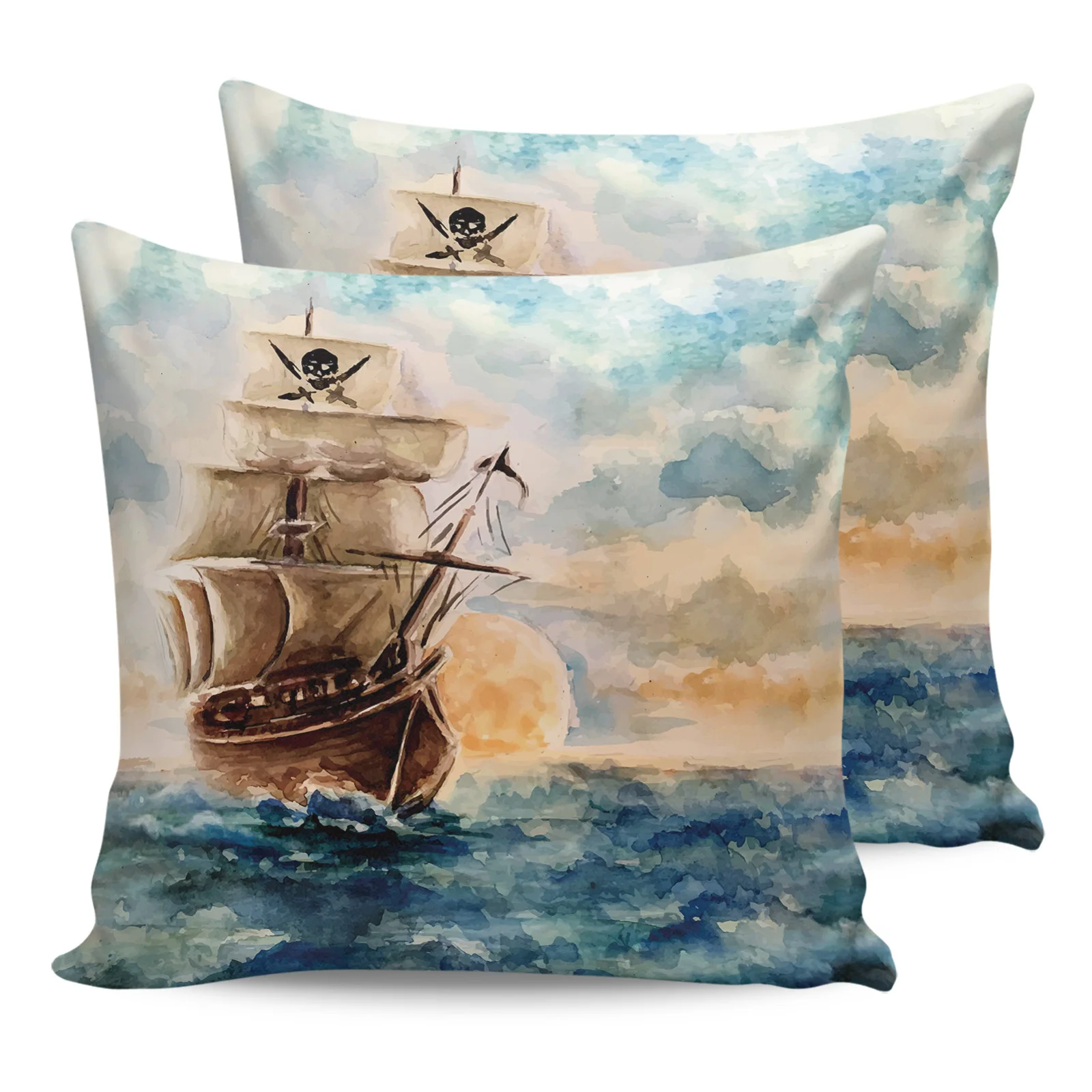 2PCS Pillowcases Oil Painting Style Pirate Boat Cushion Cover Home Bedding Living Room Decorative Couch Throw Pillow Case
2PCS Pillowcases Oil Painting Style Pirate Boat Cushion Cover Home Bedding Living Room Decorative Couch Throw Pillow Case