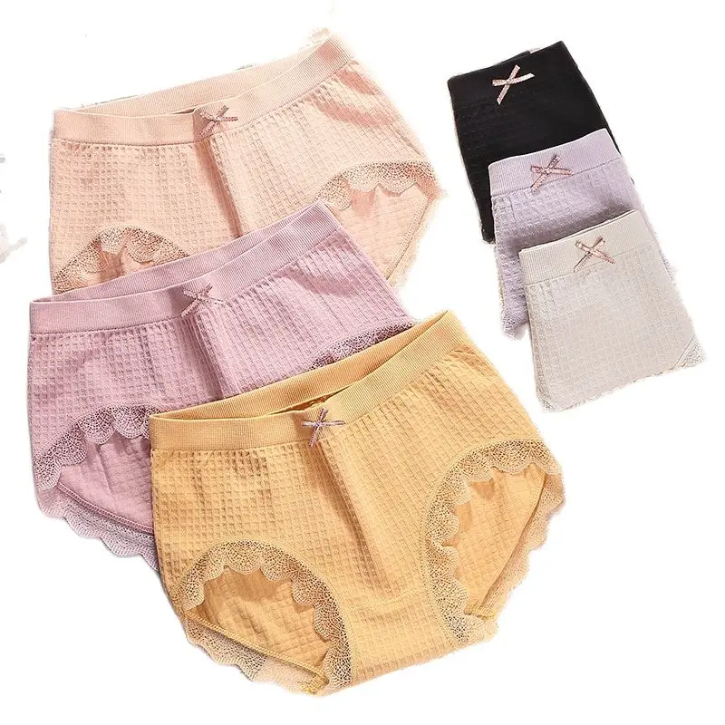 Cotton Panties Antibacterial Winter Briefs Mid Waist Lace Underwear Women's Lingerie Breathable Underpants Female Intimates
Cotton Panties Antibacterial Winter Briefs Mid Waist Lace Underwear Women's Lingerie Breathable Underpants Female Intimates