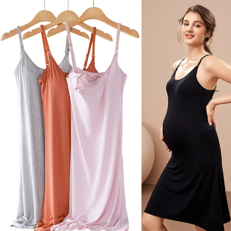 New Pregnancy Mother Breastfeeding Nightgown Elegant Maternity Nursing Dress Summer Sleeveelss Viscose Nightdress
New Pregnancy Mother Breastfeeding Nightgown Elegant Maternity Nursing Dress Summer Sleeveelss Viscose Nightdress