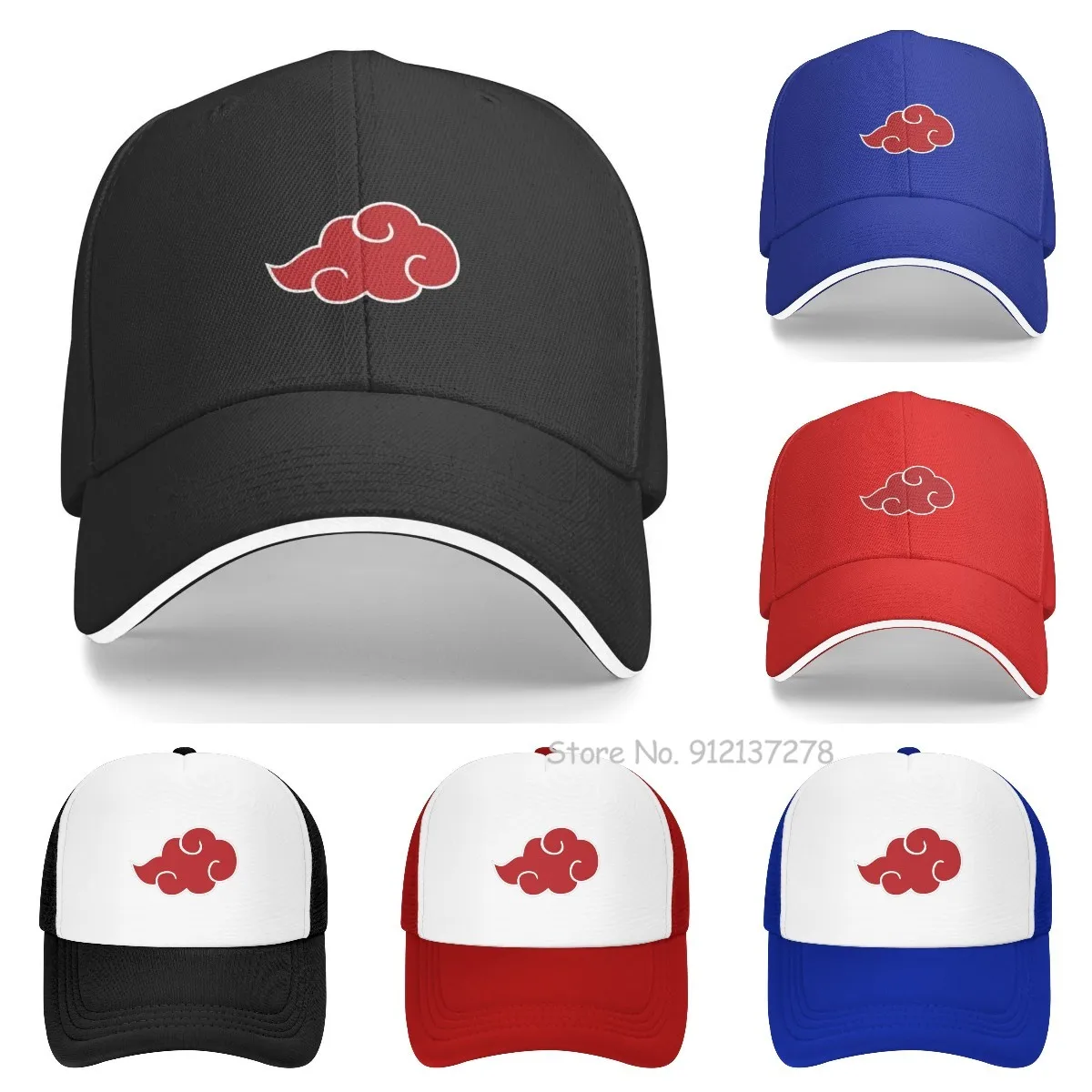 Japanese Akatsuki Logo Baseball Caps Anime Dad Hat Washed Cotton Cap Uchiha Family Logo Print Hats Black Snapback Adjustable Hat
Japanese Akatsuki Logo Baseball Caps Anime Dad Hat Washed Cotton Cap Uchiha Family Logo Print Hats Black Snapback Adjustable Hat