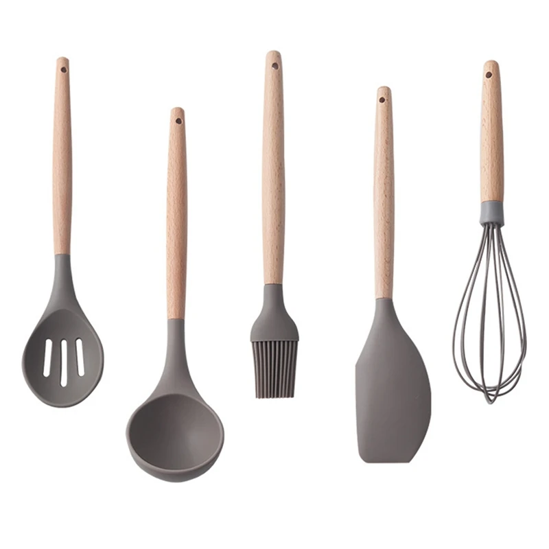 Набор из 5 силиконовых антипригарных шпателей с деревянной ручкой для приготовления масла, скребок для выпечки, инструменты для украшения т... 
Набор из 5 силиконовых антипригарных шпателей с деревянной ручкой для приготовления масла, скребок для выпечки, инструменты для украшения т...