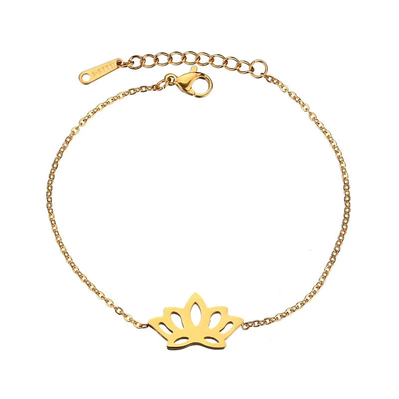 Stainless Steel Charm Healing Lucky Lotus Flower Bracelets For Women Boho Jewellery Delicate Chain Yoga Bracelet Gifts
Stainless Steel Charm Healing Lucky Lotus Flower Bracelets For Women Boho Jewellery Delicate Chain Yoga Bracelet Gifts