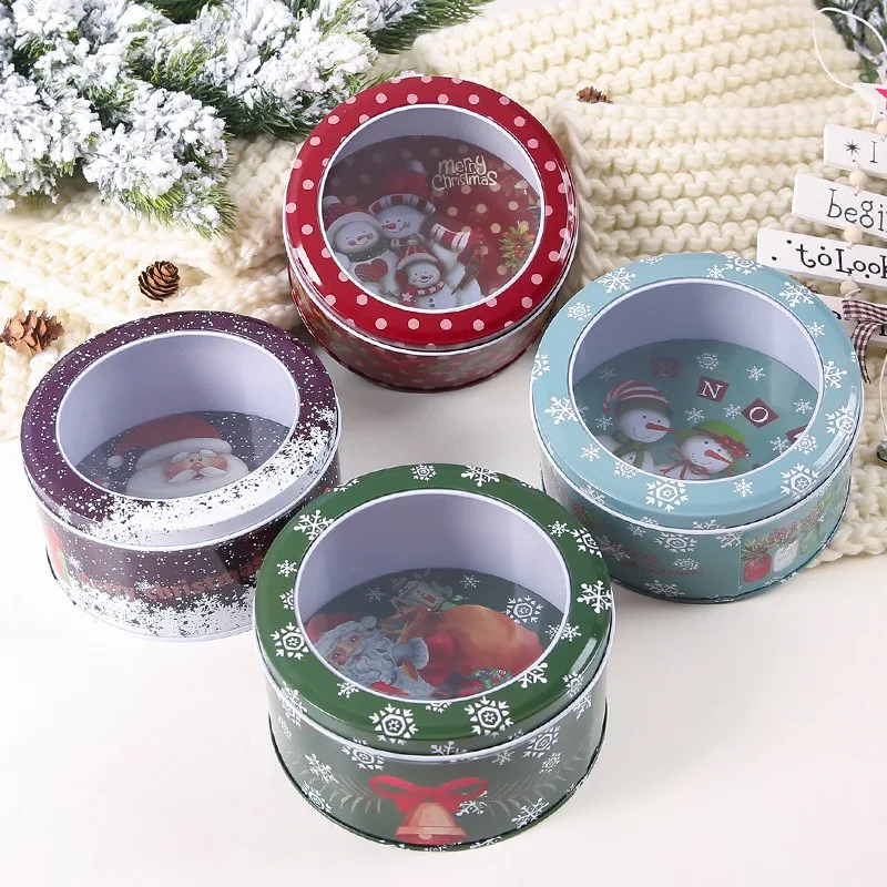 Christmas Themed Metal Round Storage Box Tin Case Containers With Clear Window Lids Holiday Decorative Box
Christmas Themed Metal Round Storage Box Tin Case Containers With Clear Window Lids Holiday Decorative Box