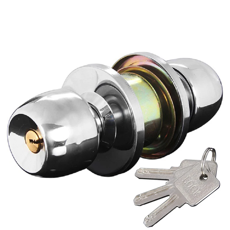60/70mm Spherical Lock With Key Bedroom Door Ball Lock Copper core Stainless steel Universal Wooden Door Lock Round Lock
60/70mm Spherical Lock With Key Bedroom Door Ball Lock Copper core Stainless steel Universal Wooden Door Lock Round Lock