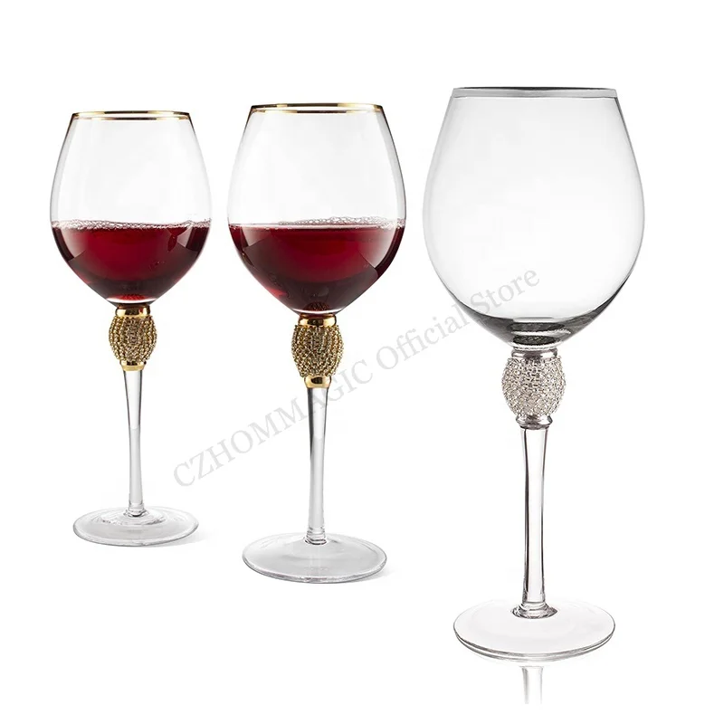 500ml 4/2Pcs Creative Silver Gold Rimmed Red Wine Glasses Set Elegant Diamond Glass Cup Bar Party Long Stem Wedding Goblet Gifts
500ml 4/2Pcs Creative Silver Gold Rimmed Red Wine Glasses Set Elegant Diamond Glass Cup Bar Party Long Stem Wedding Goblet Gifts