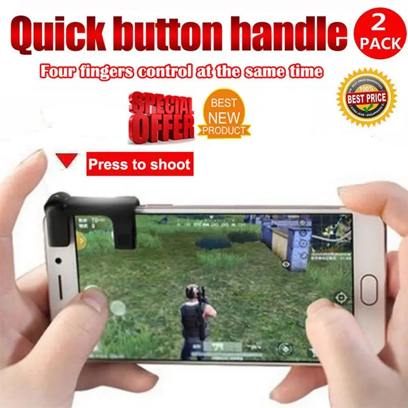 1 Pairs Mobile Phone Gaming Trigger Fire Button Smartphone Shooter Controller for PUBG Games Accessories
1 Pairs Mobile Phone Gaming Trigger Fire Button Smartphone Shooter Controller for PUBG Games Accessories