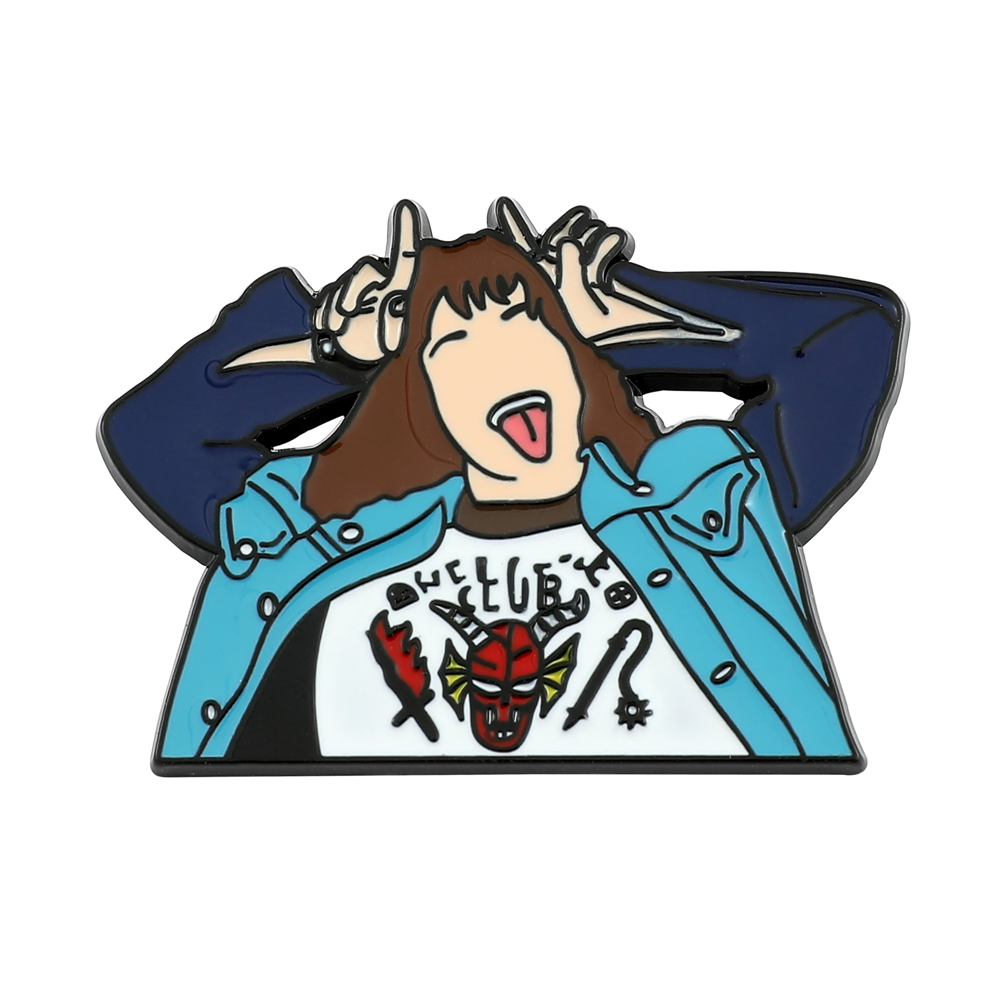 Max Horror TV Enamel Pin Lapel Badge Hellfire Club Collection Metal Brooches Eddie Munson Jewelry Accessary Gifts For Fans
Max Horror TV Enamel Pin Lapel Badge Hellfire Club Collection Metal Brooches Eddie Munson Jewelry Accessary Gifts For Fans