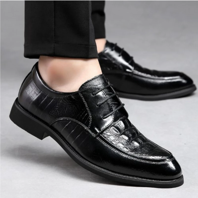 Men Dress Flat Shoes Business Lacing Breathable Wear-resistant Pointed Toe Low-top British Style Casual Spring New
Men Dress Flat Shoes Business Lacing Breathable Wear-resistant Pointed Toe Low-top British Style Casual Spring New