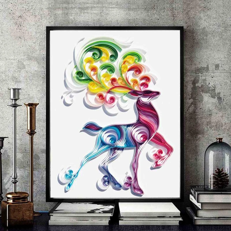 Handmade Deer Paper Filigree Painting Art Wall Hangings Boho Home Decoration for Apartment Bedroom Living Room Gallery 87HA
Handmade Deer Paper Filigree Painting Art Wall Hangings Boho Home Decoration for Apartment Bedroom Living Room Gallery 87HA