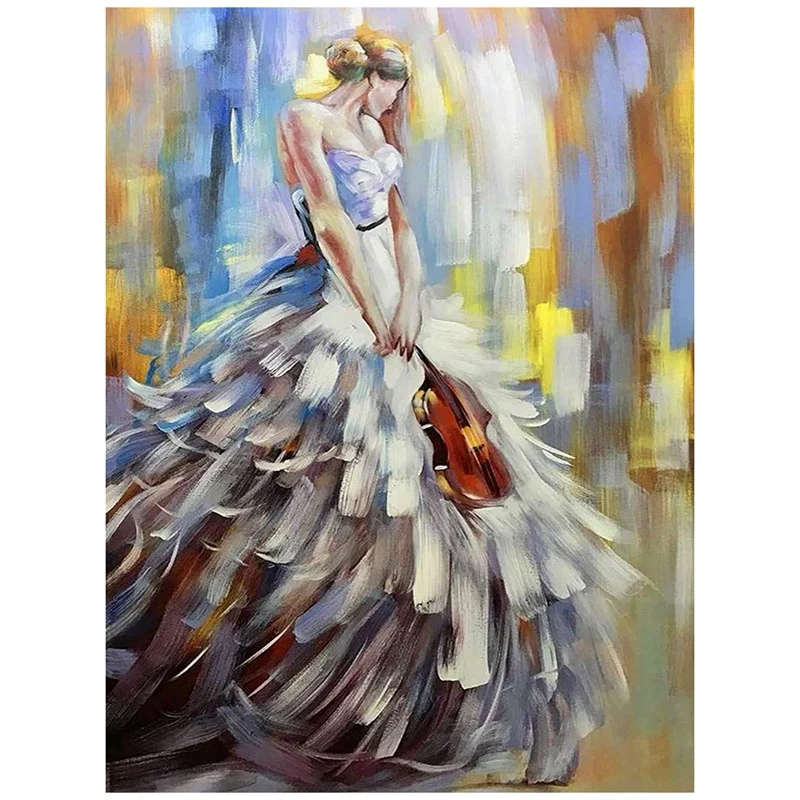 Paint By Numbers for Adults Performer, DIY Oil Painting Dancing Girl Feather Violin Acrylic Paint By Number Kits
Paint By Numbers for Adults Performer, DIY Oil Painting Dancing Girl Feather Violin Acrylic Paint By Number Kits