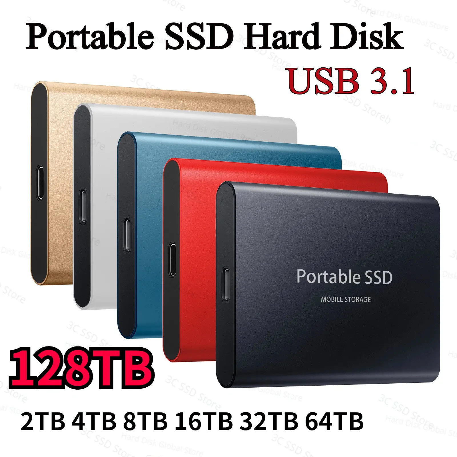 Portable SSD Type-C USB 3.1 2TB 4TB 8TB SSD Hard Drive 16TB 128TB External SSD M.2 for Laptop Desktop SSD Flash Memory Disk
Portable SSD Type-C USB 3.1 2TB 4TB 8TB SSD Hard Drive 16TB 128TB External SSD M.2 for Laptop Desktop SSD Flash Memory Disk