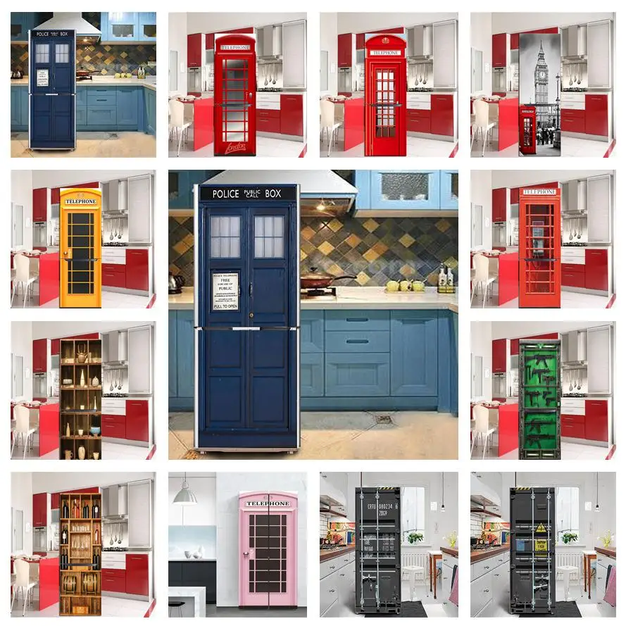 Police Box Telephone Booth Wallpaper On The Fridge Self--Adhesive PVC Wall Sticker Kitchen Refrigerator Door Decal Poster Custom
Police Box Telephone Booth Wallpaper On The Fridge Self--Adhesive PVC Wall Sticker Kitchen Refrigerator Door Decal Poster Custom