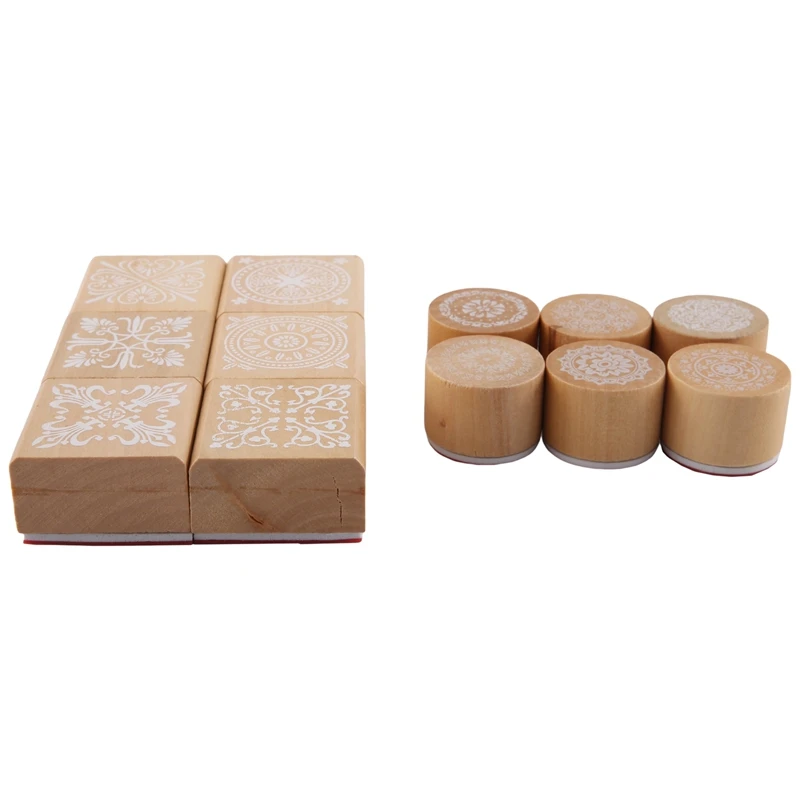 12Pcs Wooden Stamps Floral Pattern Circles And Squares Decorative Rubber Wooden For DIY Craft Card And Scrapbooking
12Pcs Wooden Stamps Floral Pattern Circles And Squares Decorative Rubber Wooden For DIY Craft Card And Scrapbooking