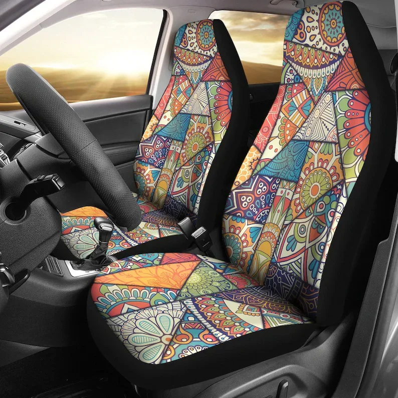 Colorful Mandalas Tribal Ethnic Boho Bohemian Car Seat Covers Pair, 2 Front Seat Covers, Car Seat Protector, Car Accessories
Colorful Mandalas Tribal Ethnic Boho Bohemian Car Seat Covers Pair, 2 Front Seat Covers, Car Seat Protector, Car Accessories