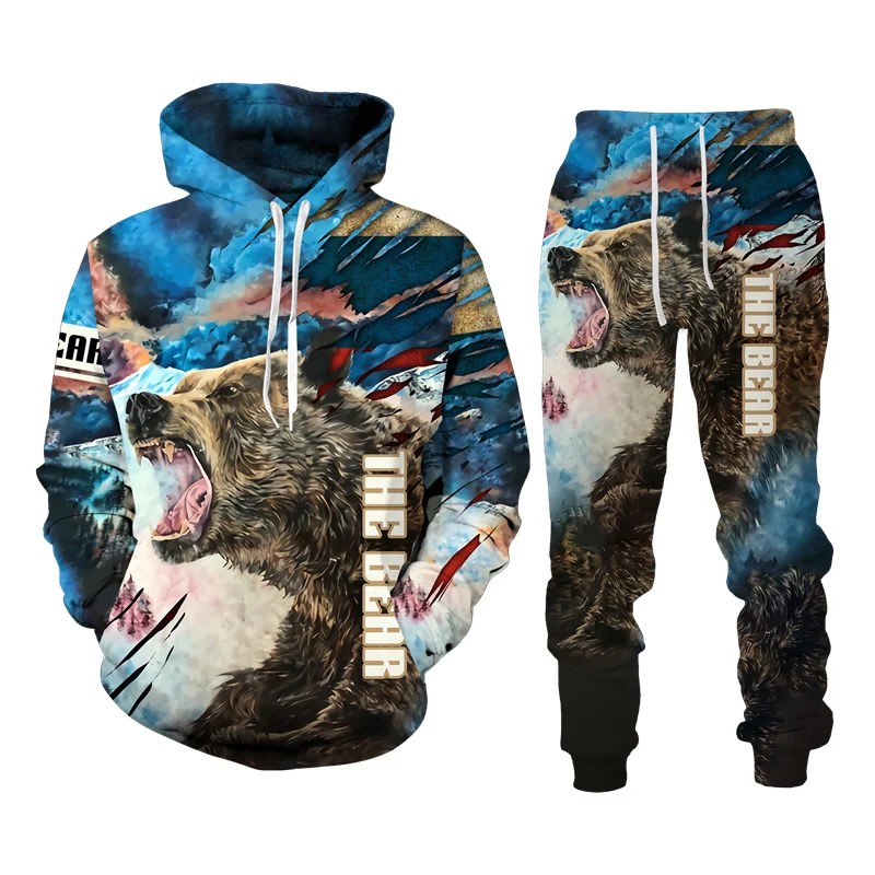 Autumn Winter 3d the Bear Printed Pullover Sweatshirts Sportswear Tracksuit Casual Hoodie Pants Set Fashion Men Clothing Suit
Autumn Winter 3d the Bear Printed Pullover Sweatshirts Sportswear Tracksuit Casual Hoodie Pants Set Fashion Men Clothing Suit