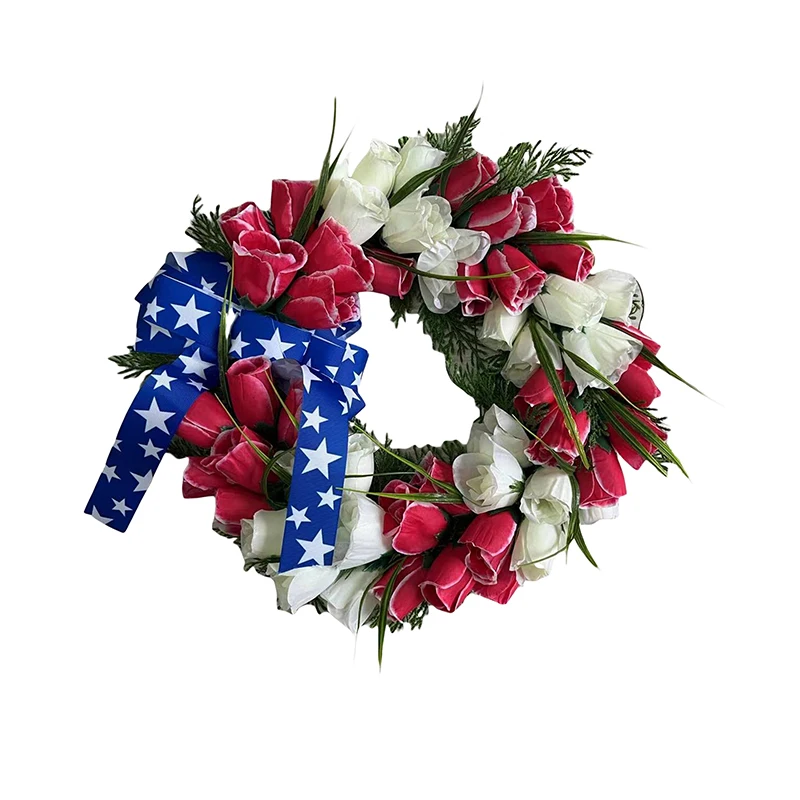 Patriotic Independence Day Wreath for Front Door | Tulip Patriotic Garland | Independence Day Decorations 
Patriotic Independence Day Wreath for Front Door | Tulip Patriotic Garland | Independence Day Decorations