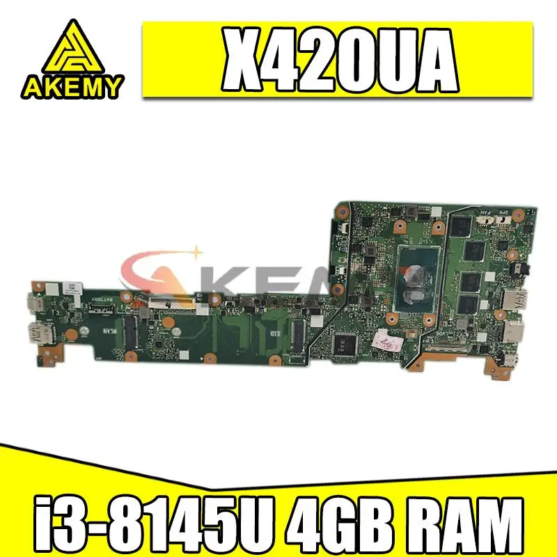 New!Akemy X420UA original mainboard For asus VivoBook X420U X420UA Y406U Y406UA Laptop motherboard with i3-8145U CPU 4GB RAM 
New!Akemy X420UA original mainboard For asus VivoBook X420U X420UA Y406U Y406UA Laptop motherboard with i3-8145U CPU 4GB RAM