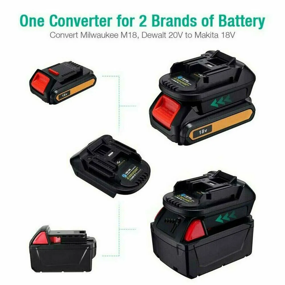 20V To 18V Lithium Battery Adapter Converter For Makit BL1830 BL1840 BL1850 BL1860 Conversion DM18M
20V To 18V Lithium Battery Adapter Converter For Makit BL1830 BL1840 BL1850 BL1860 Conversion DM18M