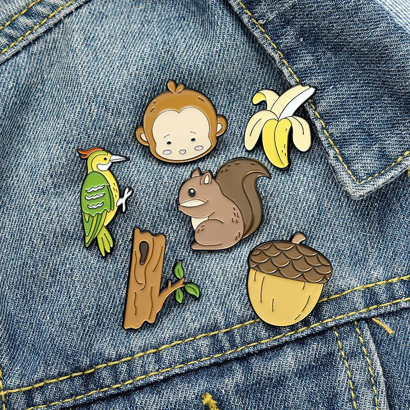 Cartoon Enamel Pin Cute Woodpecker Brooches Backpack Lapel Pin Badge Jewelry Gifts Pine Cone Brooch Monkey Kids Squirrel Brooch
Cartoon Enamel Pin Cute Woodpecker Brooches Backpack Lapel Pin Badge Jewelry Gifts Pine Cone Brooch Monkey Kids Squirrel Brooch