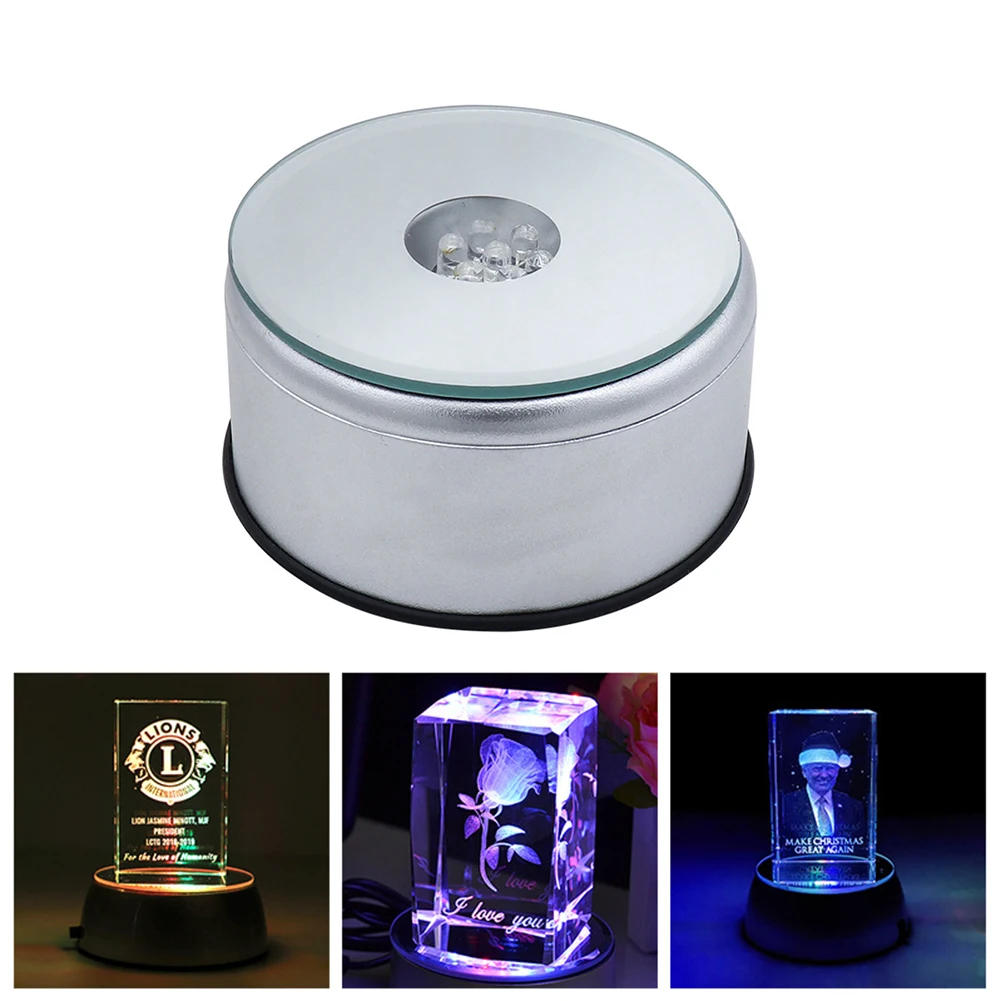 LED Rotary Glass Crystal Statue Display Base Round 7 Colorful LED Luminous 360 Degree Turntable Photography Video Shooting Props
LED Rotary Glass Crystal Statue Display Base Round 7 Colorful LED Luminous 360 Degree Turntable Photography Video Shooting Props