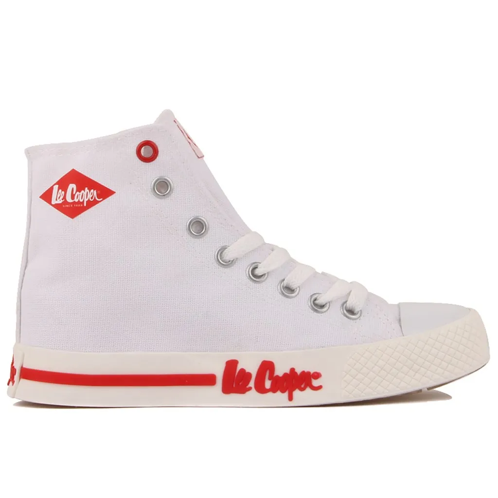 

Lee Cooper-White Color Lace-Up Women 'S Sneaker