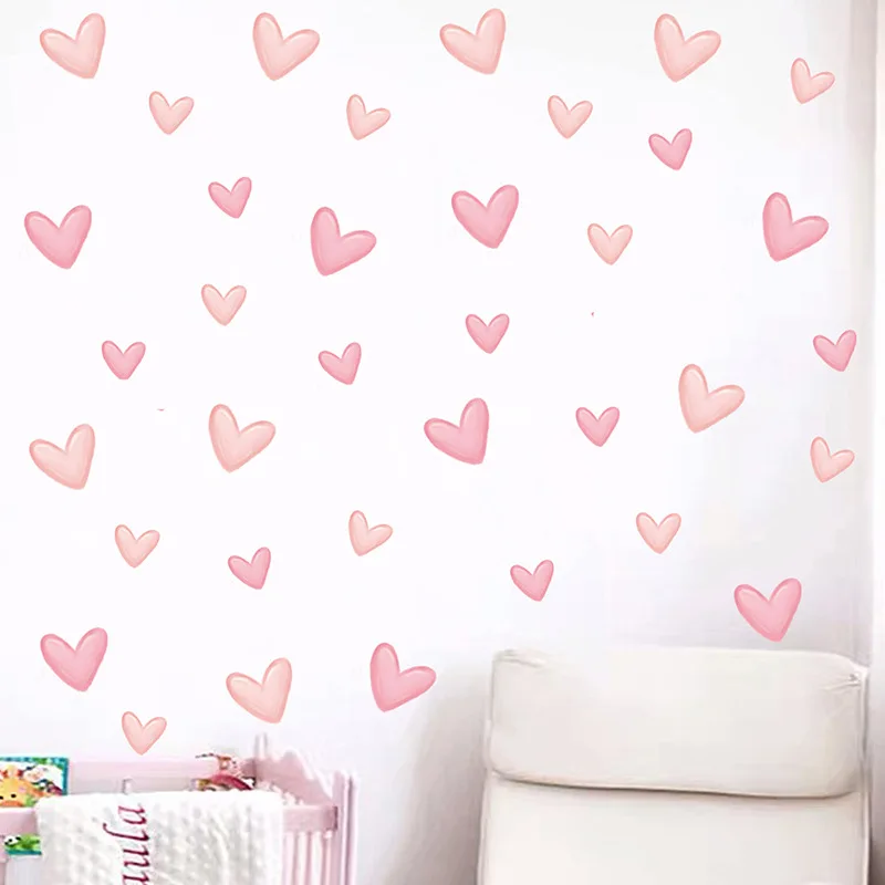 12Sheets Pink Love Heart Wall Stickers Decal Children Kids Baby Bedroom Decoration Poster Home Decor Cute Girl Room Kawaii Decor
12Sheets Pink Love Heart Wall Stickers Decal Children Kids Baby Bedroom Decoration Poster Home Decor Cute Girl Room Kawaii Decor